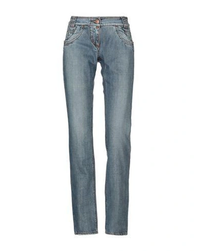 Shop Sportmax Code Denim Pants In Blue