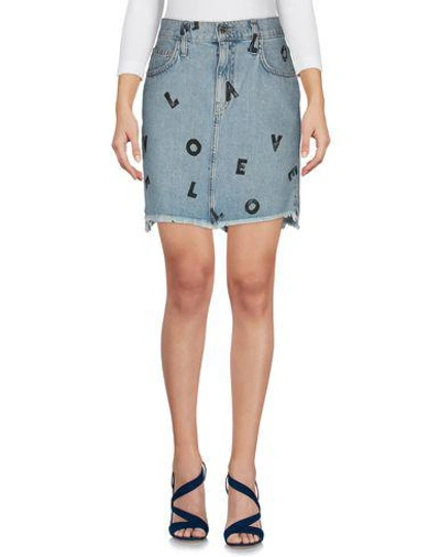 Shop Current Elliott Denim Skirt In Blue