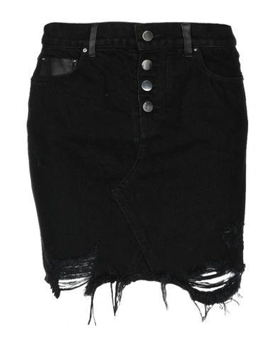 Shop Amiri Denim Skirts In Black