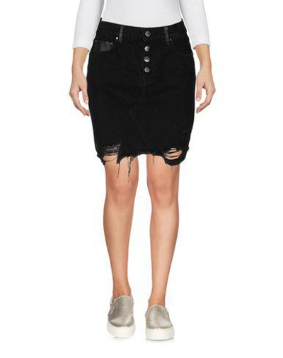Shop Amiri Denim Skirts In Black