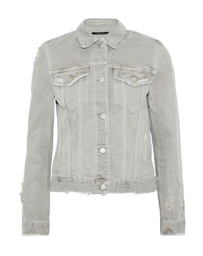Shop J Brand Denim Jacket In Light Grey