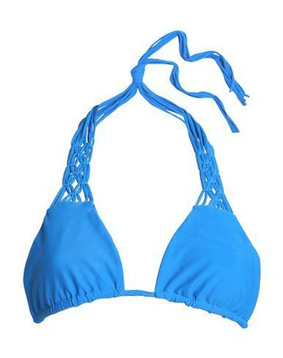 Shop Mikoh Bikini Tops In Blue