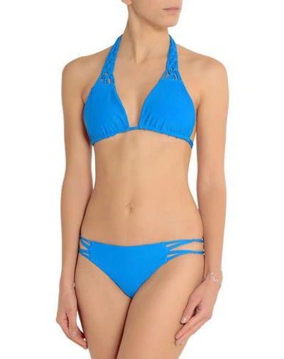 Shop Mikoh Bikini Tops In Blue