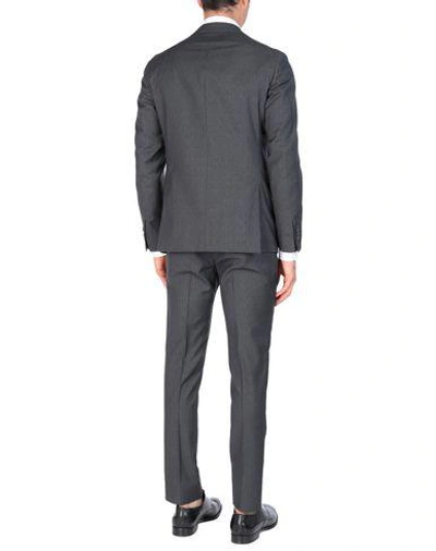 Shop Luigi Bianchi Mantova Suits In Steel Grey
