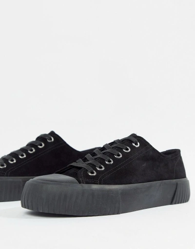 Shop Vagabond Ashley Suede Flatform Sneaker - Black