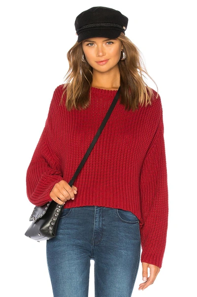 Shop Dr. Denim Norine Knit Sweater In Red. In Blood Red