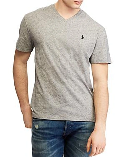 Shop Ralph Lauren Classic Fit V-neck Tee In Gray