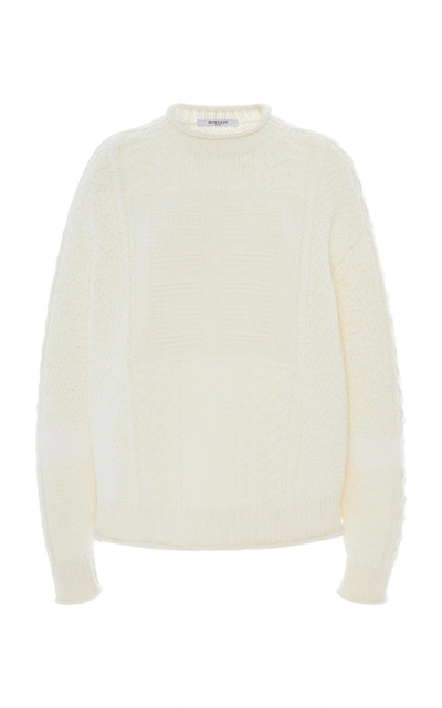 Shop Givenchy Wool And Cashmere-blend Jumper In White