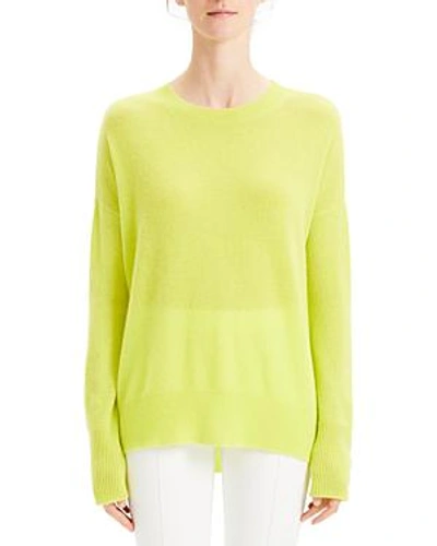 Shop Theory Karenia Cashmere Sweater In Citronella