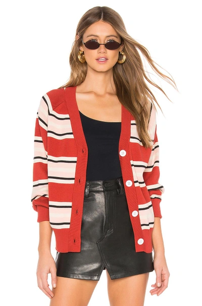Shop Callahan Campbell Cardigan In Red. In Multi
