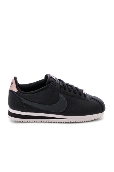 Shop Nike Classic Cortez Leather Sneaker In Black, Anthracite, Metallic Red Bronze & Phantom