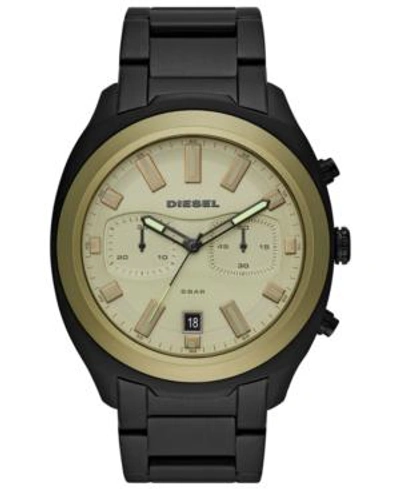 Shop Diesel Men's Chronograph Tumbler Black Stainless Steel Bracelet Watch 48mm