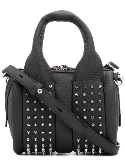 Shop Alexander Wang Baby Rockie Bag With Microstuds - Black