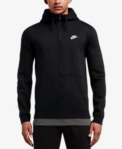 Shop Nike Men's Fleece Zip Hoodie In Char Hthr