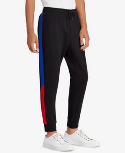 Shop Polo Ralph Lauren Men's Big & Tall Downhill Skier Double-knit Jogger Pants In Black