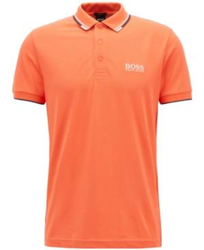 Shop Hugo Boss Boss Men's Regular/classic-fit Polo In Open Red