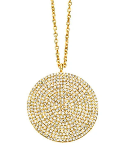 Shop Astley Clarke Gold Large Icon Diamond Pendant Necklace