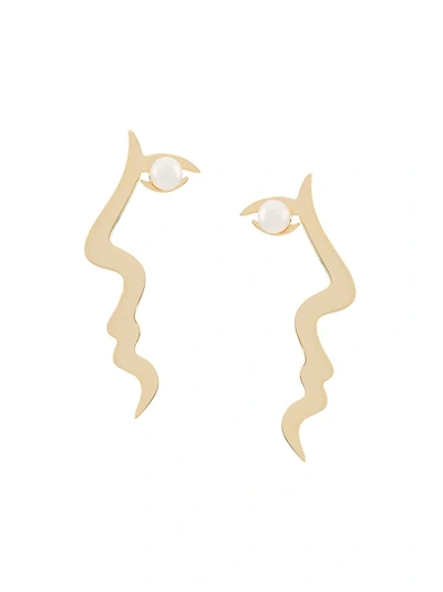 Shop Anissa Kermiche Mini Tête-à-tête Earrings - Gold
