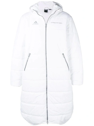 Shop Gosha Rubchinskiy X Adidas Oversized Padded Coat - White