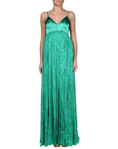 Shop Just Cavalli Long Dresses In Green