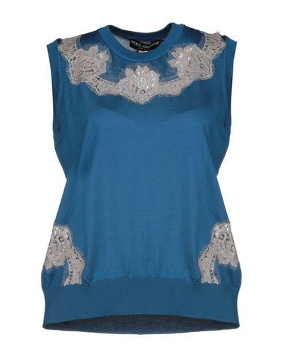Shop Dolce & Gabbana Sweater In Pastel Blue