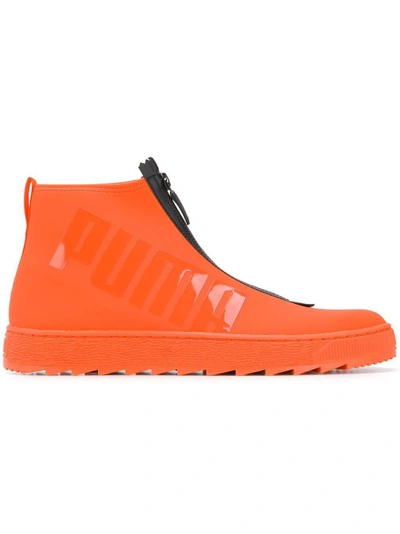 Shop Puma X Atelier New Regime Basket Boots In Orange