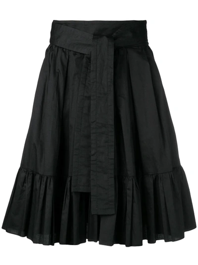 Shop Marc Jacobs Flared Pleated Skirt - Black