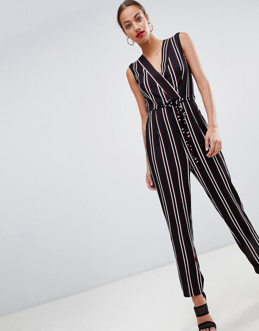ax paris striped jumpsuit