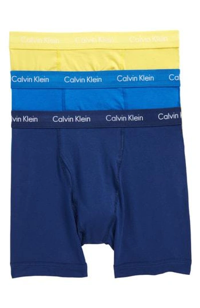 Shop Calvin Klein 3-pack Boxer Briefs In Sunbeam/ Skyview/ Satellite