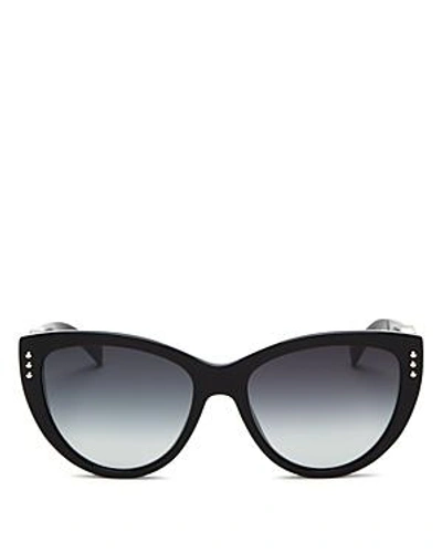 Shop Moschino Women's Cat Eye Sunglasses, 56mm In Black/gray