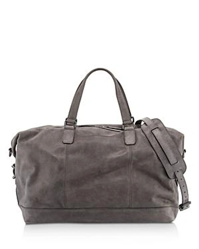 Shop Frye Oliver Leather Overnight Duffle In Slate