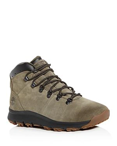 Shop Timberland Men's Suede Hiking Boots In Grape Leaf