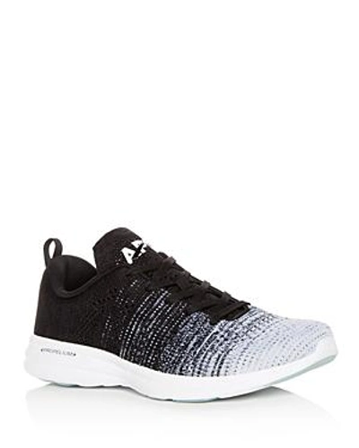 Shop Apl Athletic Propulsion Labs Men's Techloom Pro Knit Lace-up Sneakers In White/heather Gray