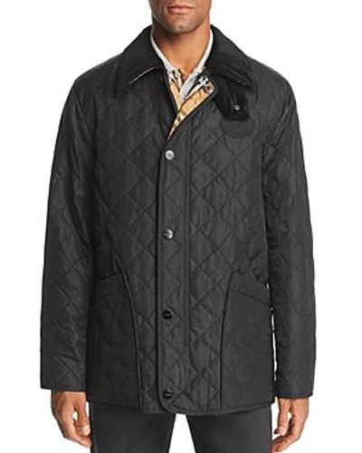 Shop Burberry Cotswold Quilted Barn Jacket In Black