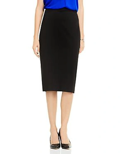 Shop Vince Camuto Petites Ponte Pull-on Pencil Skirt In Rich Black