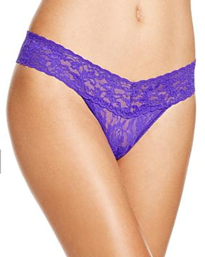 Shop Hanky Panky Low-rise Thong In Electric Purple