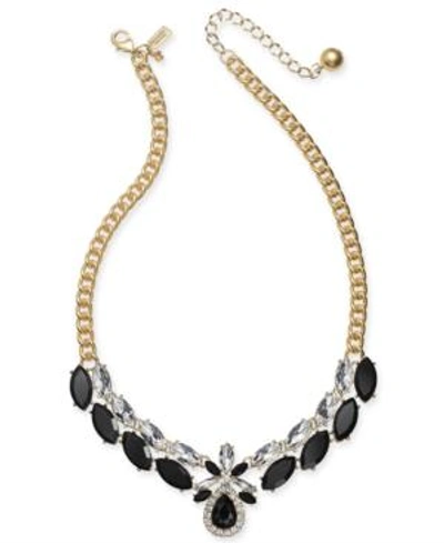 Shop Kate Spade New York Crystal & Stone Collar Necklace, 16" + 3" Extender In Black Multi