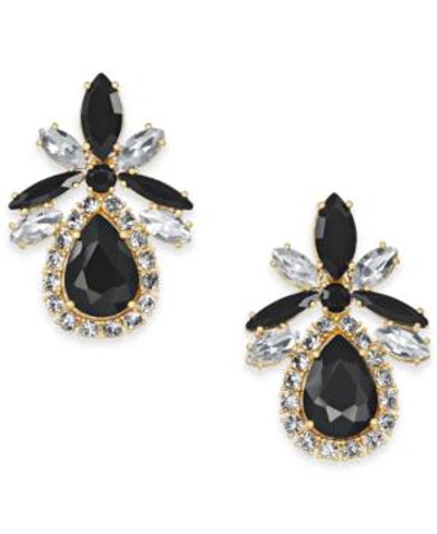 Shop Kate Spade New York Crystal & Stone Statement Stud Earrings In Black Multi