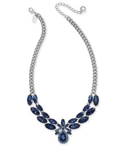 Shop Kate Spade New York Crystal & Stone Collar Necklace, 16" + 3" Extender In Navy Multi