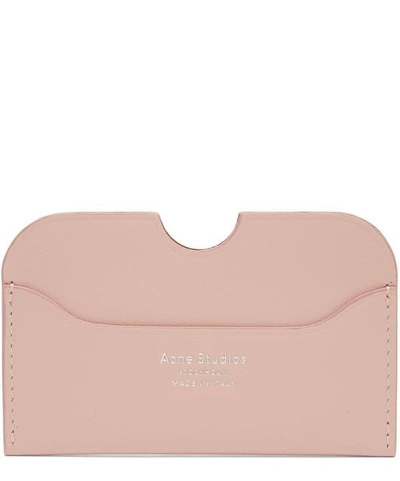 Shop Acne Studios Elmas Leather Cardholder In Pink