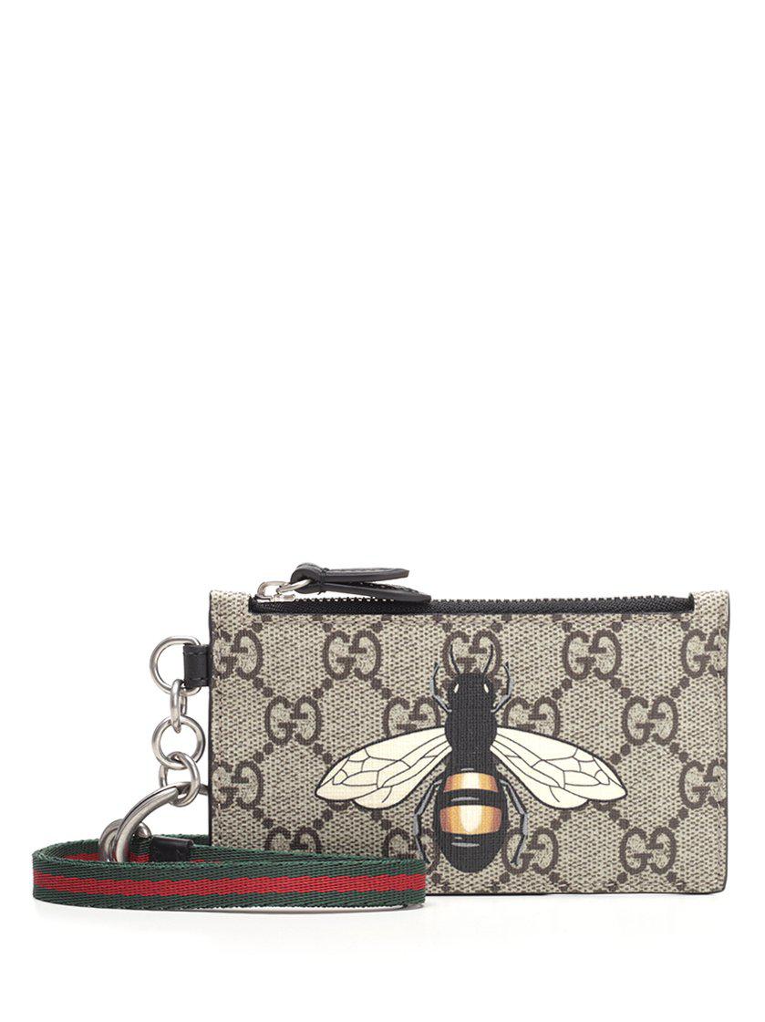 gucci bee card holder