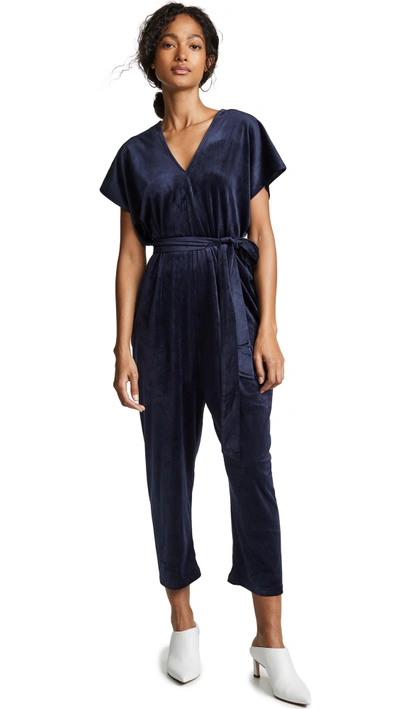 Shop Dra Clara Jumpsuit In Navy