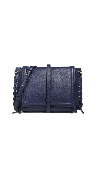 Shop Annabel Ingall Elizabeth Saddle Bag In Navy