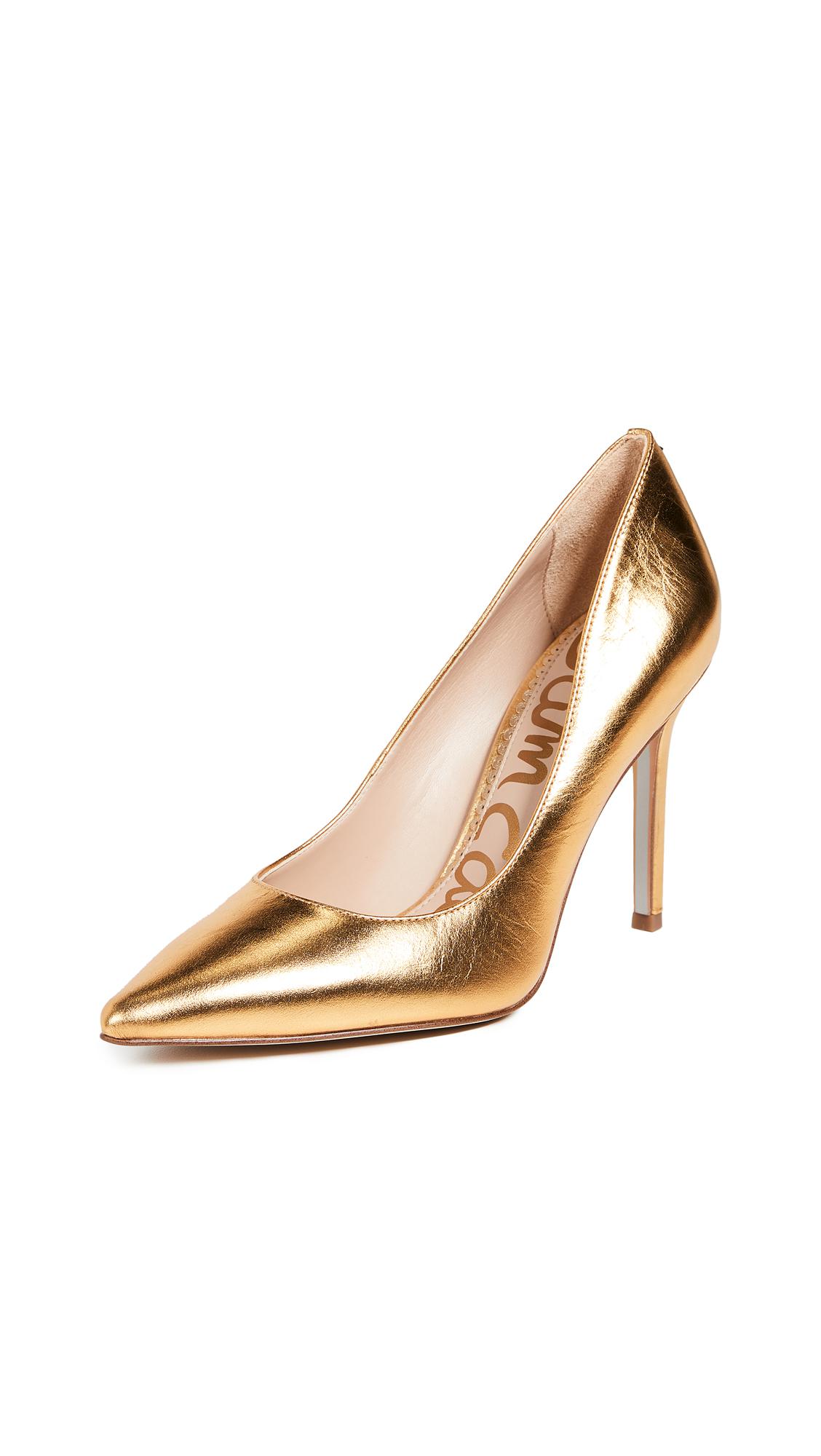 sam edelman gold pumps