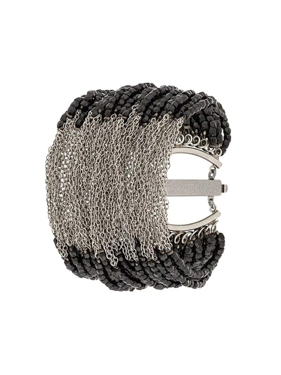 Shop Marc Le Bihan Chain Embellished Bracelet - Black