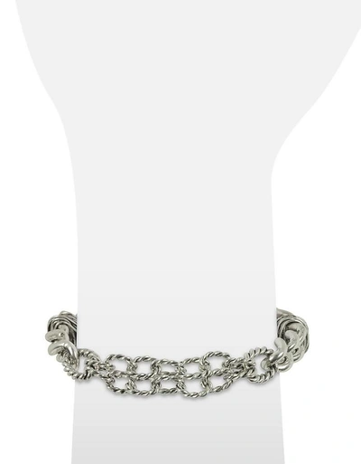 Shop Giacomo Burroni Designer Men's Bracelets The Etruscan Link Chain Bracelet In Argent