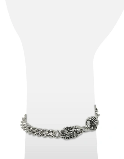 Shop Giacomo Burroni Designer Men's Bracelets Chain Bracelet In Argent