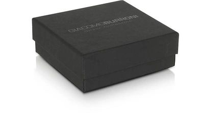 Shop Giacomo Burroni Designer Men's Bracelets Silver Bracelet W/leather Braid In Argent