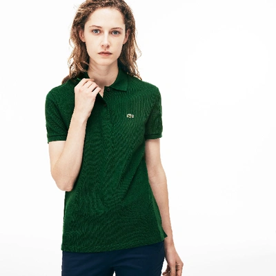 Lacoste Women's Classic Fit Soft Cotton Petit Piqué Polo Shirt In Green