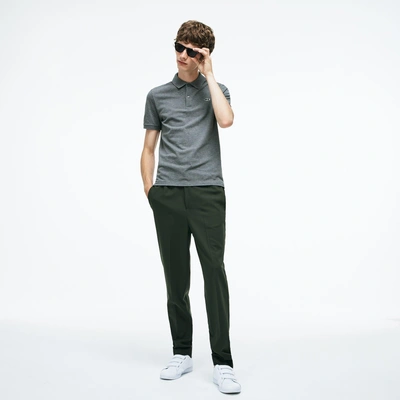 Shop Lacoste Men's Slim Fit Stretch Mini Piqué Polo In Grey